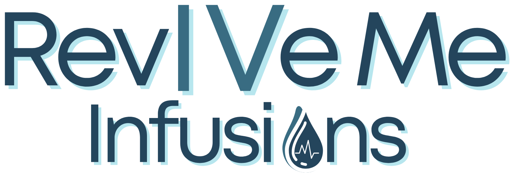 RevIVe Me Infusions Logo in Drak